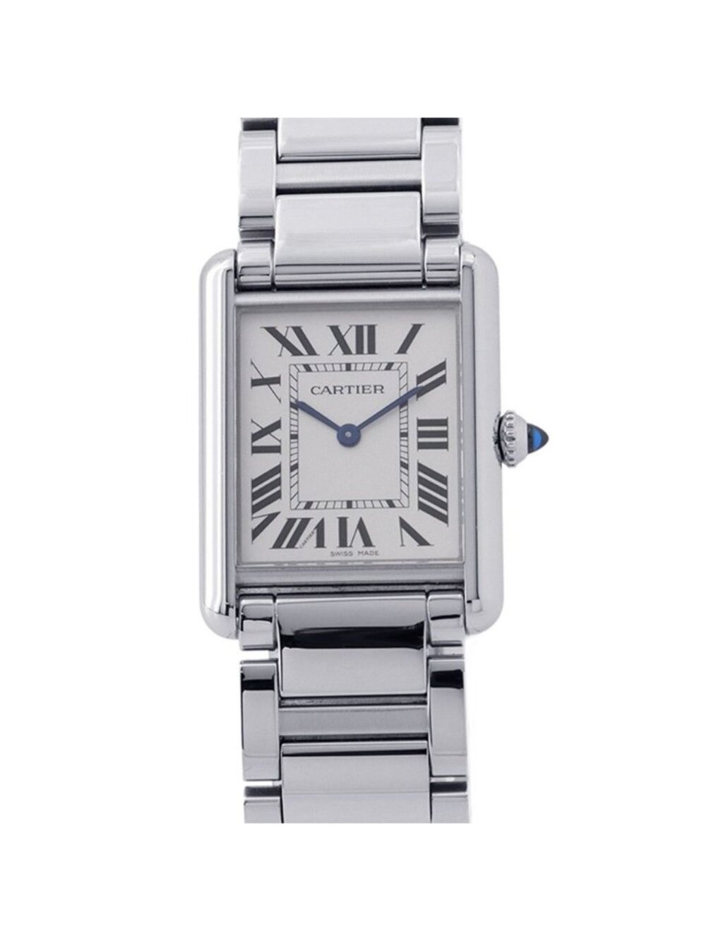 Cartier Tank Must LM Solar Beat Watch Silver Dial